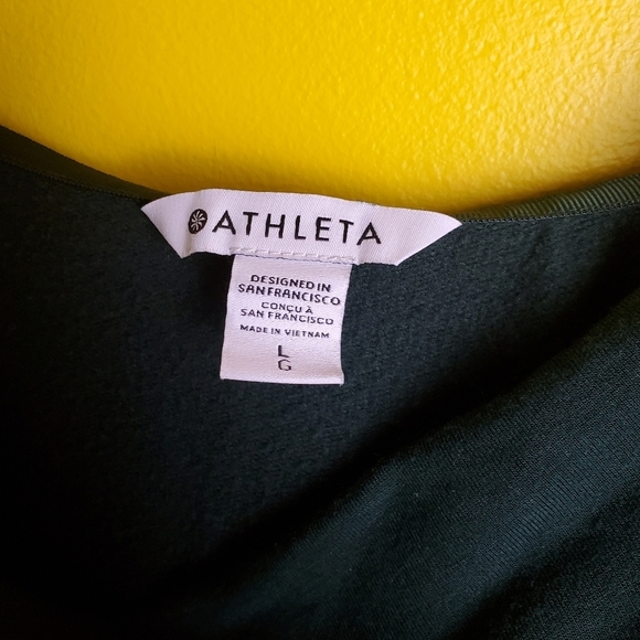 Athleta Purana Wrap Emerald Green Sweatshirt Size L - Picture 5 of 7
